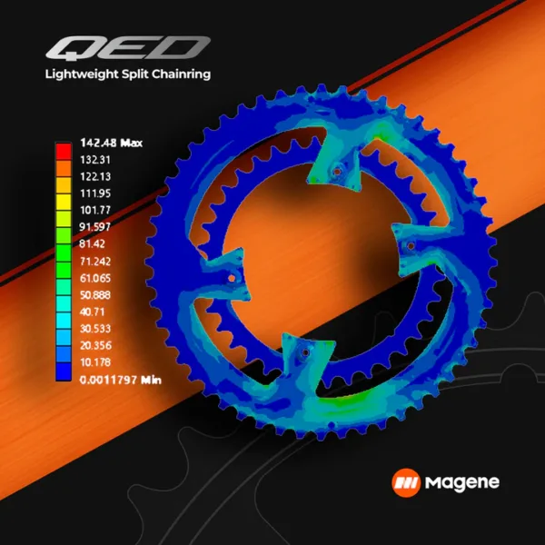 Magene QED Lightweight BCD110 Split Chainring - Image 6